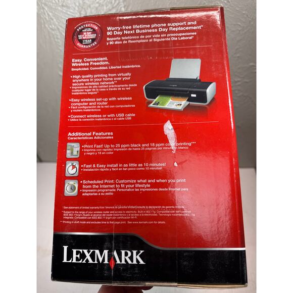 Lexmark Z2420m Wireless Laptop Printer Easy Setup New in Box - Picture 3 of 5